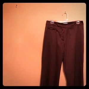 Chocolate brown satin-look dressy pants